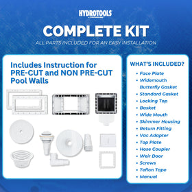 Swimline HydroTools top and front basket access for easy routine cleaning.