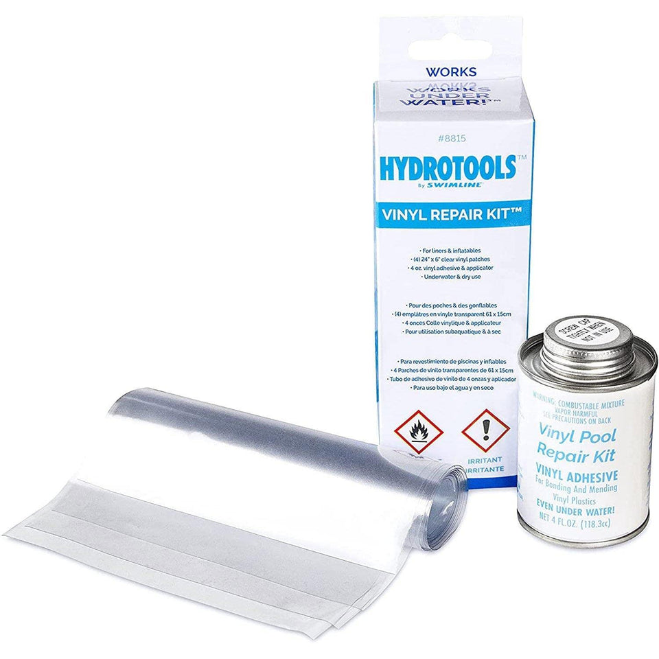 Swimline Vinyl Patch Kit with adhesive and patches for underwater repairs