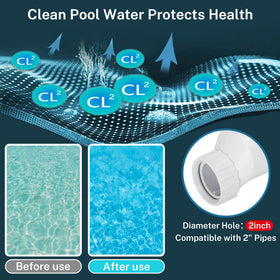 Swimpulse salt cell undergoing electrolysis for chlorine generation.