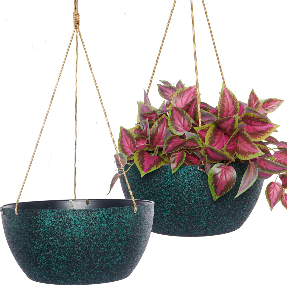 SwinDuck 13-inch hanging planter set for indoor and outdoor displays.