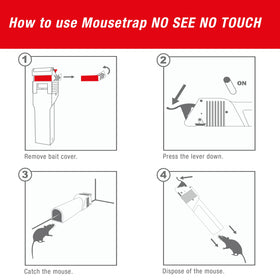 Indoor use SWISSINNO mouse trap suitable for kitchens, garages, and pantries.