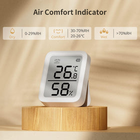 SwitchBot Thermometer Hygrometer app control enables remote monitoring from your phone.