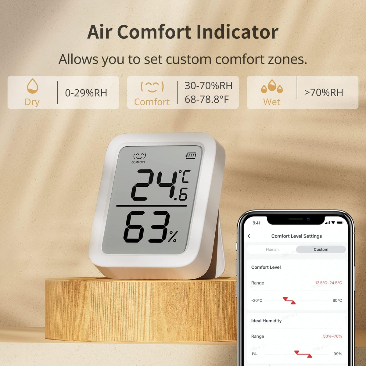 SwitchBot Thermometer Hygrometer data chart view for trend tracking