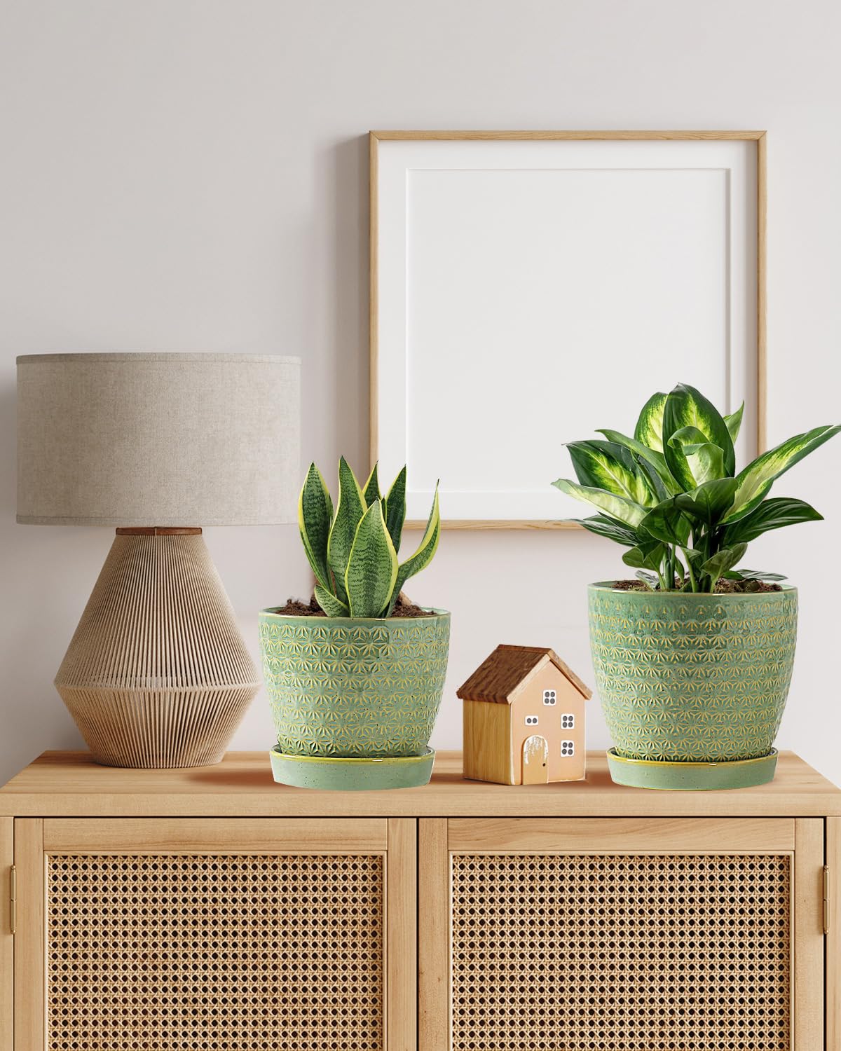 Swicken sage-green small planter 5-5 inch ideal for succulents