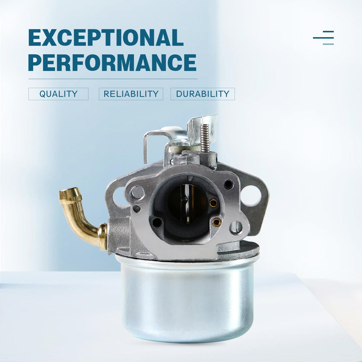 Sworwin 798653 carburetor brass float close-up confirms quality components.