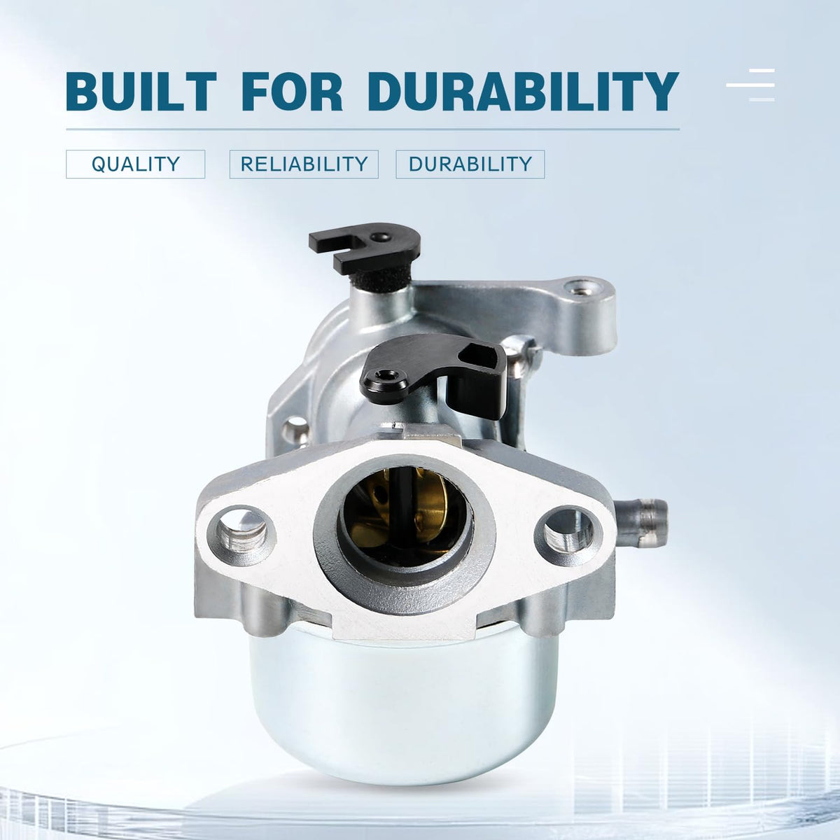 Sworwin carburetor installed on mower illustrates easy installation and steady operation.