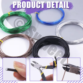 Swpeet bonsai wire 3.0mm black for major bends.