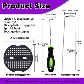 Swpeet plastic fixing gasket strengthens stake anchors and prevents shifting.