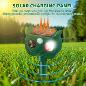 Sxaze dual-mode deterrent with strobe light for yard protection