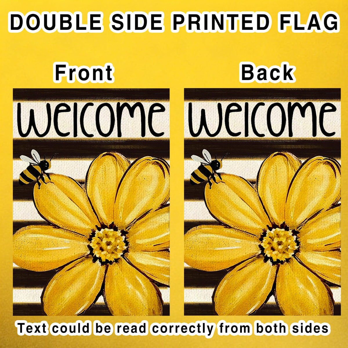 SXDMHYB garden flag welcome design ideal for spring and summer
