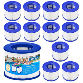 SXEIAV hot tub filter cartridge with twist-in threaded design for easy installation and debris capture.