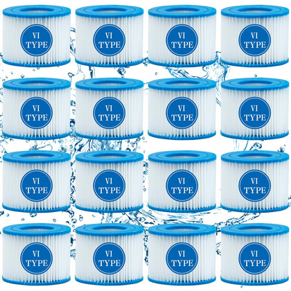 SXEIAV Type VI spa filter 16-pack for Coleman hot tubs provides durable replacement filtration.