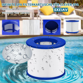 SXEIAV universal-fit filter for most inflatable, portable, and small spas.