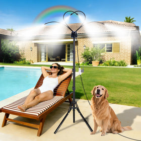 SXJINGLIMY 5.75ft misting stand with adjustable height for outdoor cooling