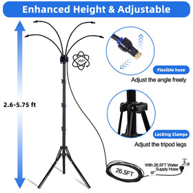 SXJINGLIMY stainless steel tripod provides durable outdoor cooling support