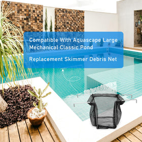 Mesh measures 21x11x11 inches for ample pond coverage