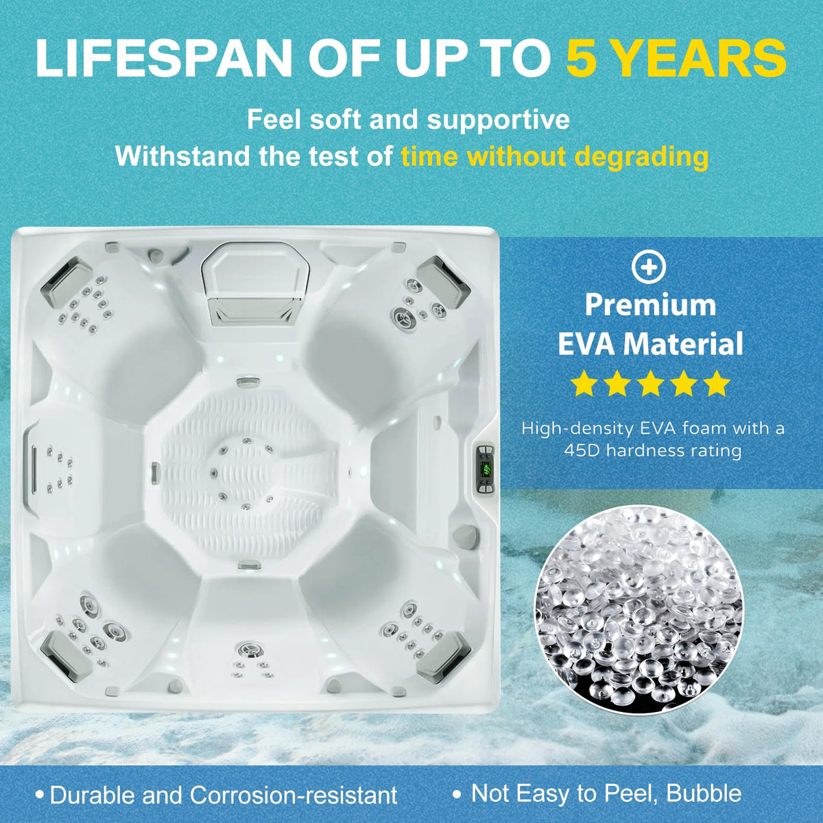 Sxmprail 78160 spa pillow in use delivering plush neck support