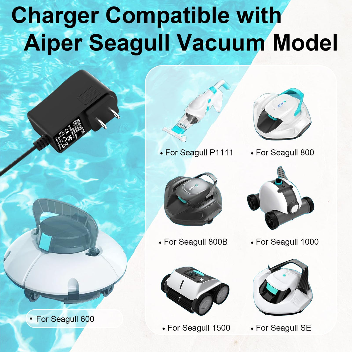 SYFLYH 12.6V charger with LED indicator shows charging status clearly.