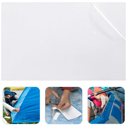 Syhood extra-large pool liner patch being applied on a pool liner for quick repairs.