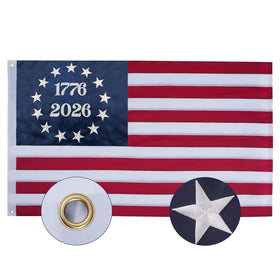 SYII 250th Anniversary flag 4x6ft embroidered for durable outdoor display.
