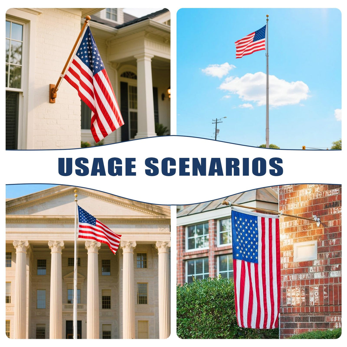 SYII flag embroidery stars detail highlights durable, vibrant national symbol.