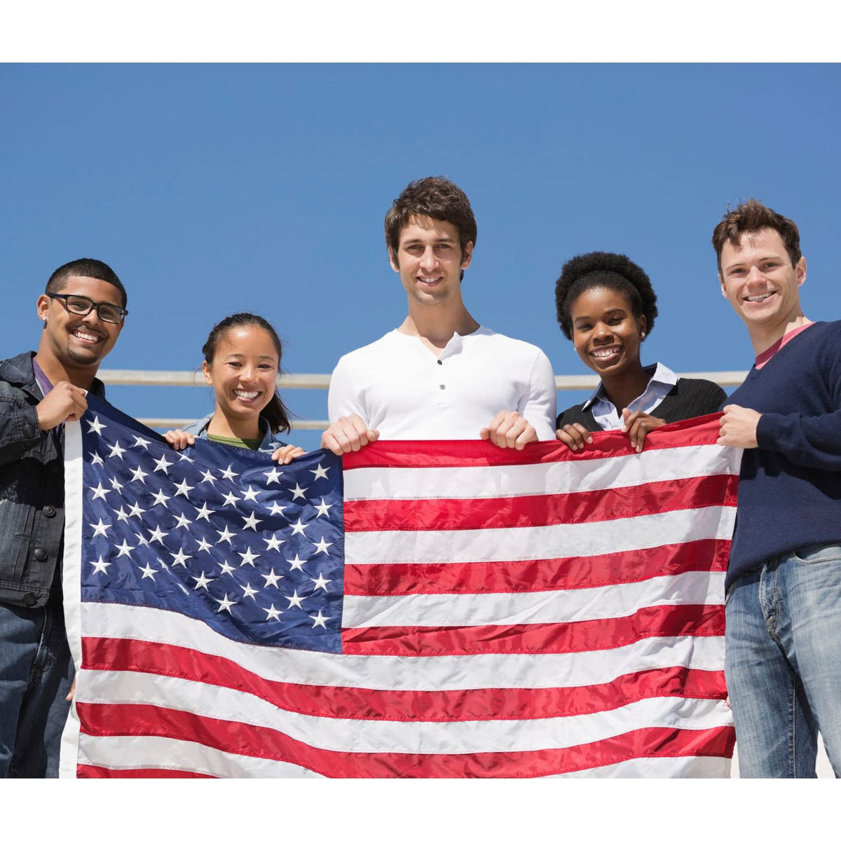 SYII American flag displayed on flagpole or wall showcases patriotic pride.