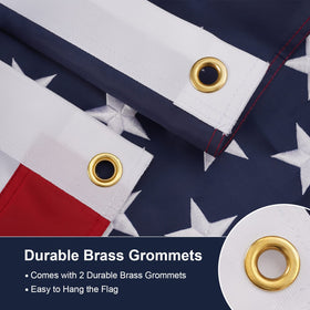 SYII American flag all-weather design suits outdoor use in sun, wind, or rain.