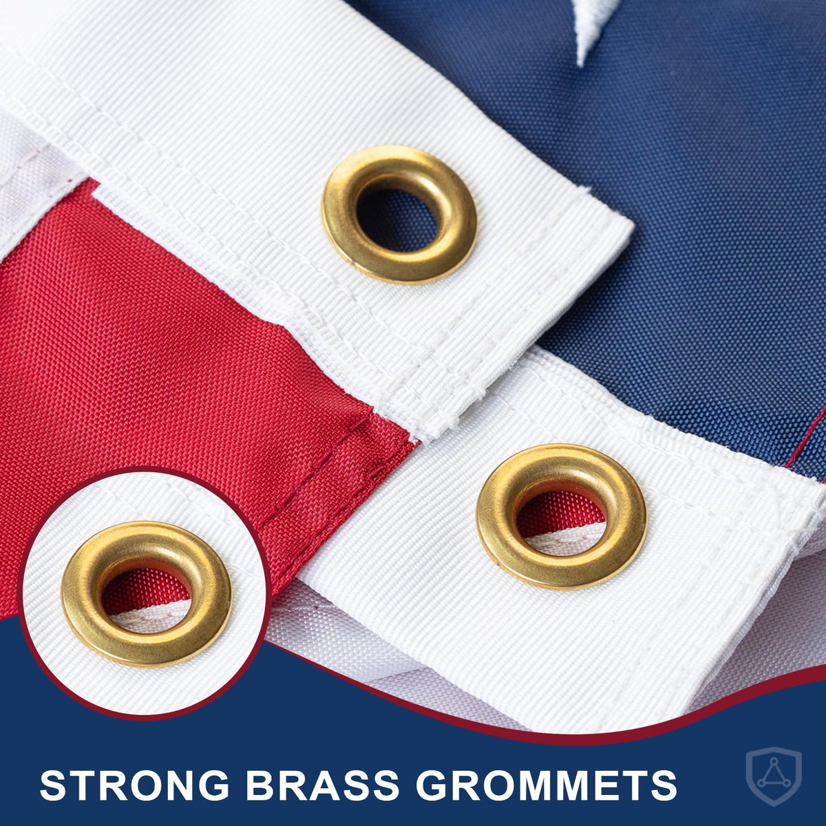 SYII flag sewn stripes detail ensures long-lasting color and structure.