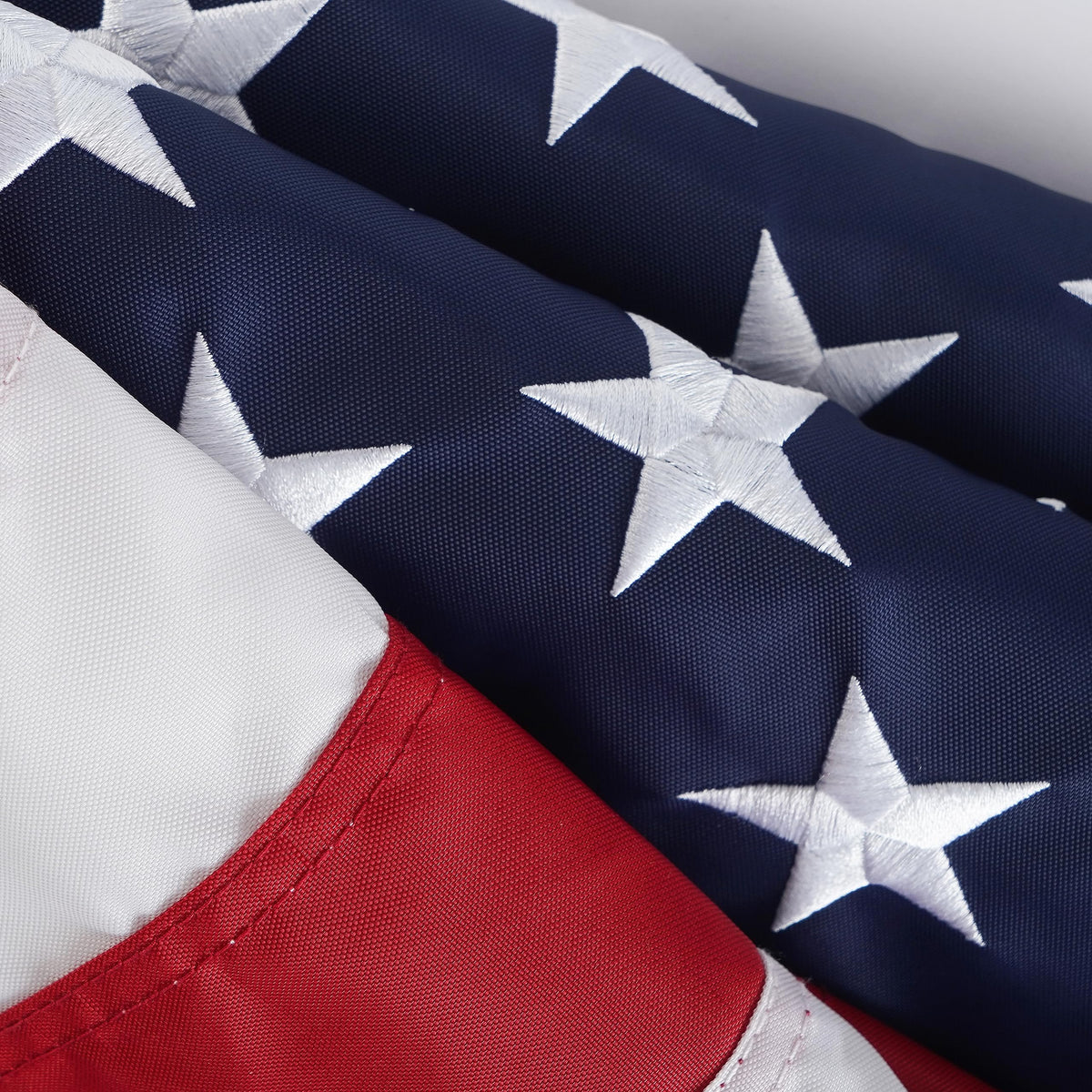 SYII flag features double-needle sewn stripes for durable seams.