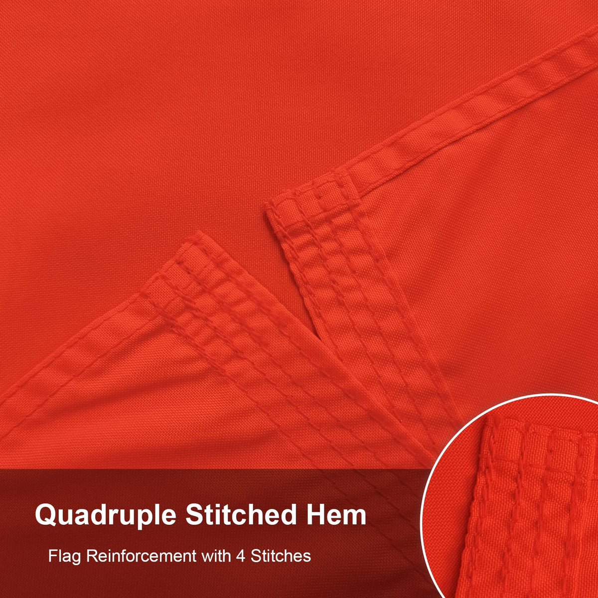 SYII double-stitching flag reinforced seams for reliable outdoor visibility