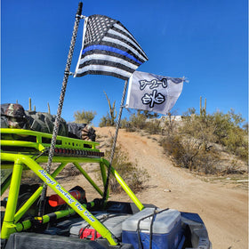 SYII flag displayed on a yacht for a bold pride statement.