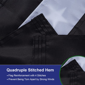 SYII heavy-duty nylon flag withstands all weather for long-lasting display.