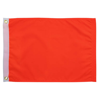 SYII orange boat flag 12x18 outdoors for high visibility at sea