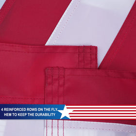 SYII outdoor flag resists rain and fading for long-term use.
