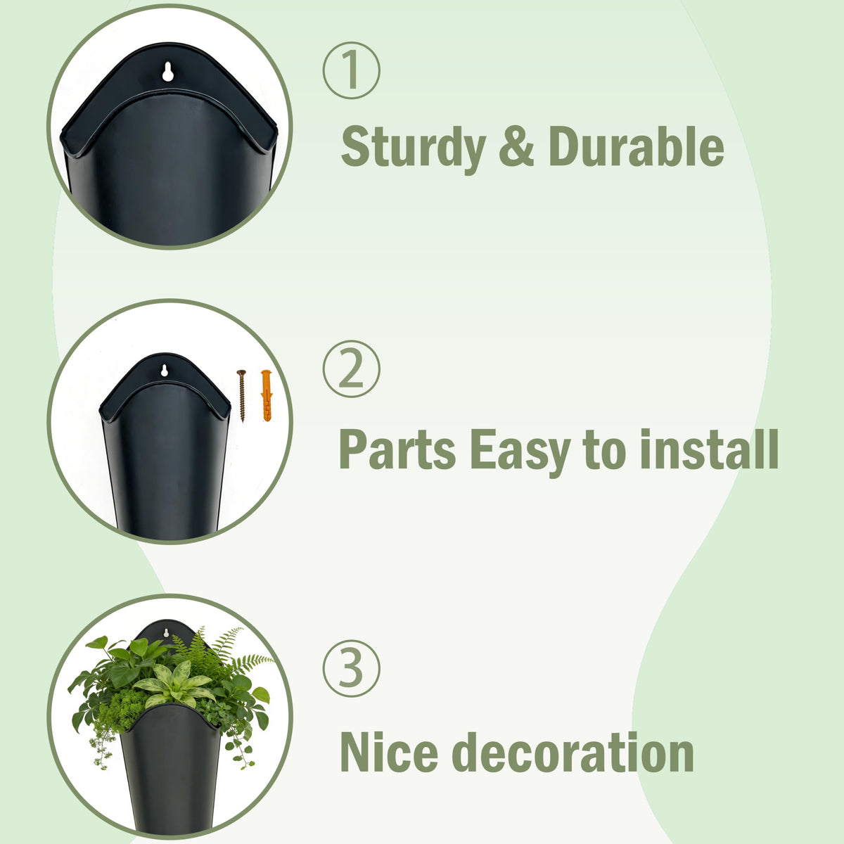 SYITCUN durable all-weather planters resist rust on porch or sunroom