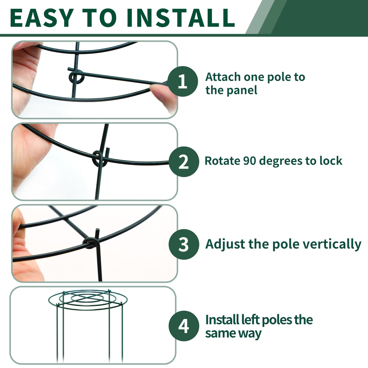 SYITCUN peony cage with anti-rust coating for outdoor durability