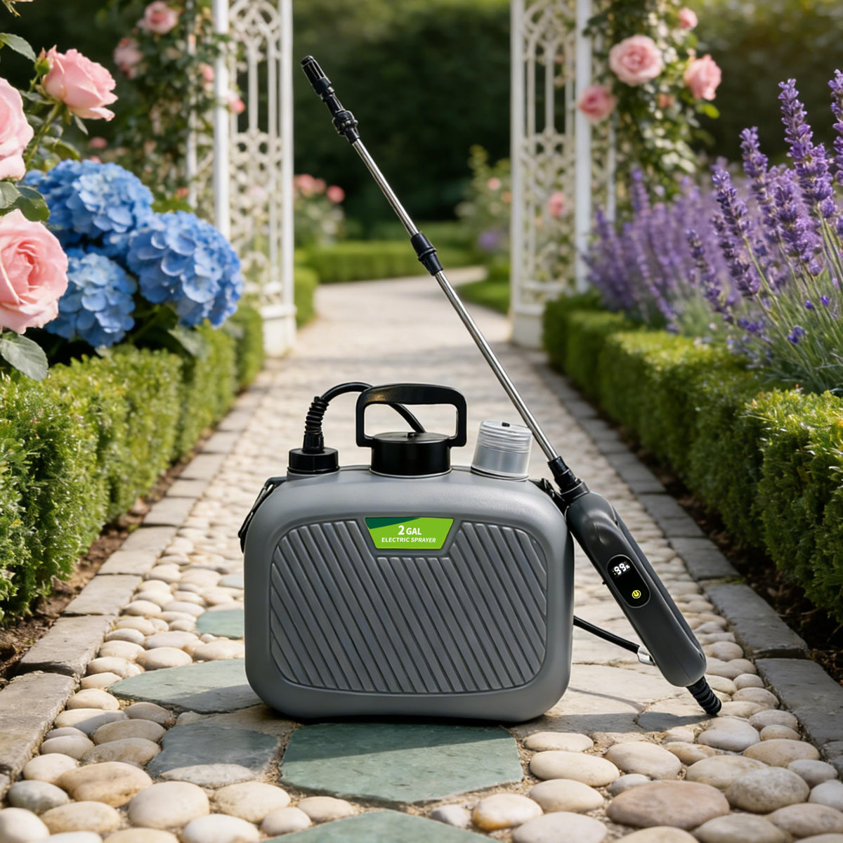 SYITCUN sprayer is versatile for lawn care, patio cleaning, and outdoor tasks.