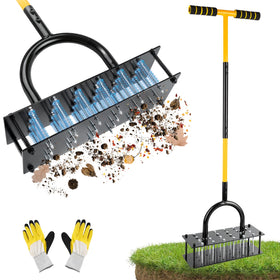 sykart Lawn Aerator with 24 spikes for quick, deeper soil aeration and health