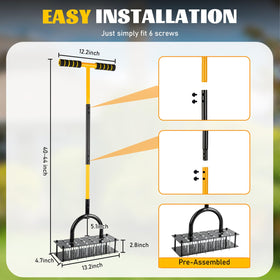 sykart Adjustable T-handle adapts to your height for comfortable lawn care