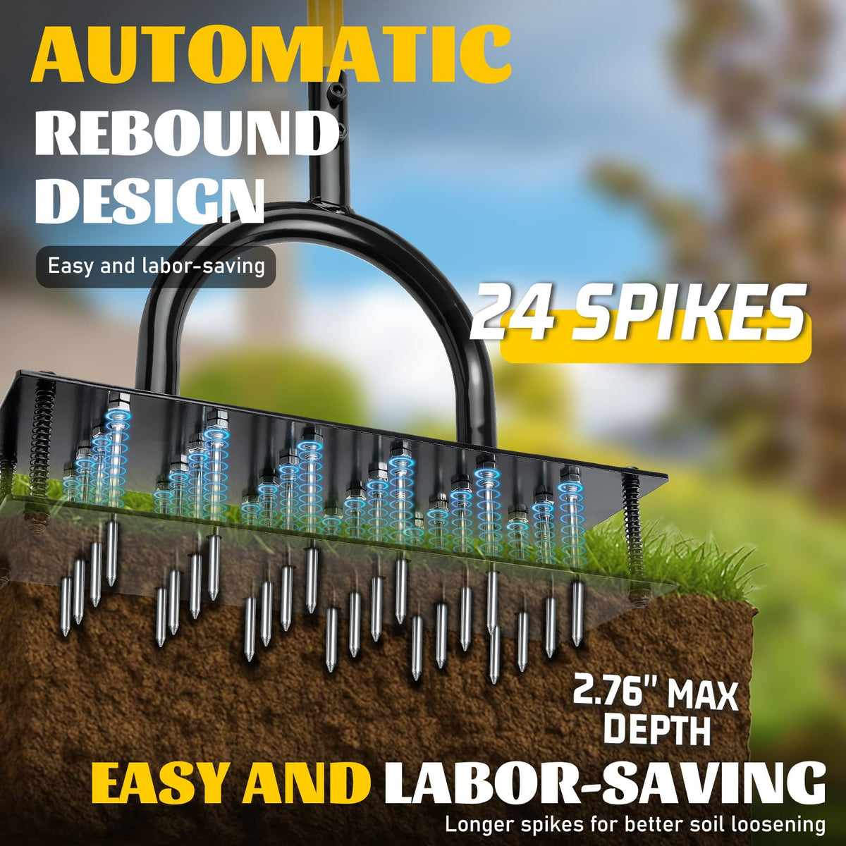 sykart Iron construction with anti-rust coating withstands wet British lawns and frequent use