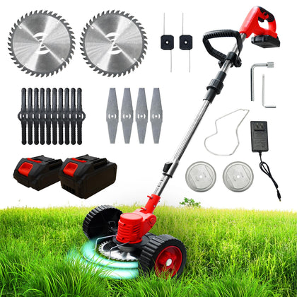 Syluris electric weed wacker motor detail shows copper performance for power and efficiency.