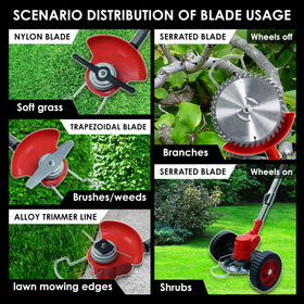 Syluris nylon blade ideal for soft grass and light weeds.