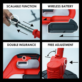 Syluris extendable pole helps trim without bending or strain.