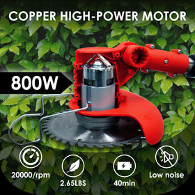 Syluris trapezoidal blade handles dense weeds and hedges with precision.