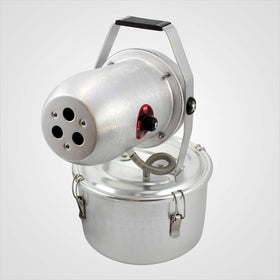 Misting action from the Sylvan Silver Bullet Pro demonstrates long-range spray up to 40 feet.