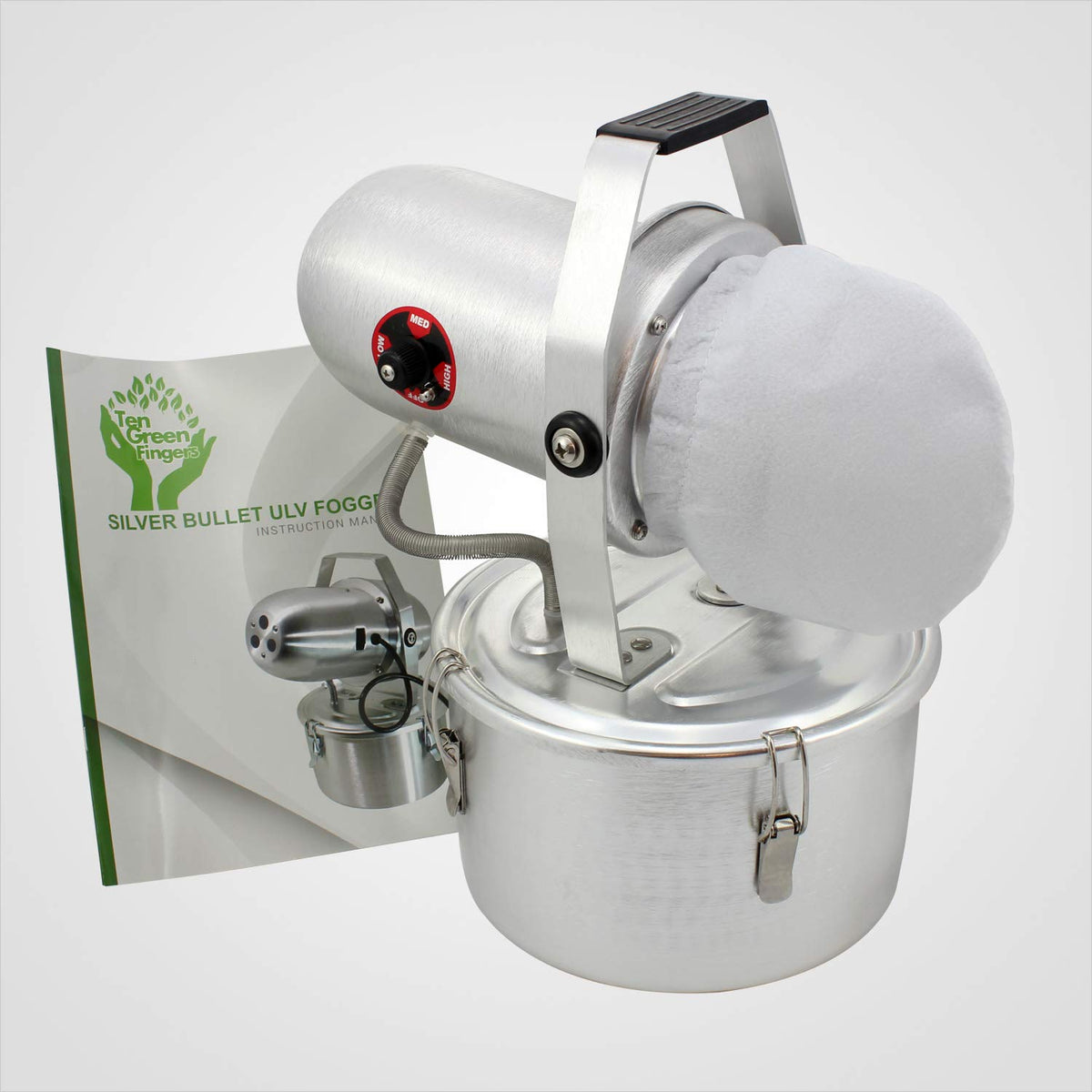 One-gallon tank on the Sylvan Silver Bullet Pro supports water- and oil-based formulations.