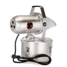 Close-up of the tri-jet nozzles on the Sylvan Silver Bullet Pro for precise mist.