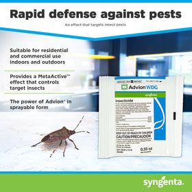 Syngenta Advion WDG foam spray for indoor and outdoor applications.