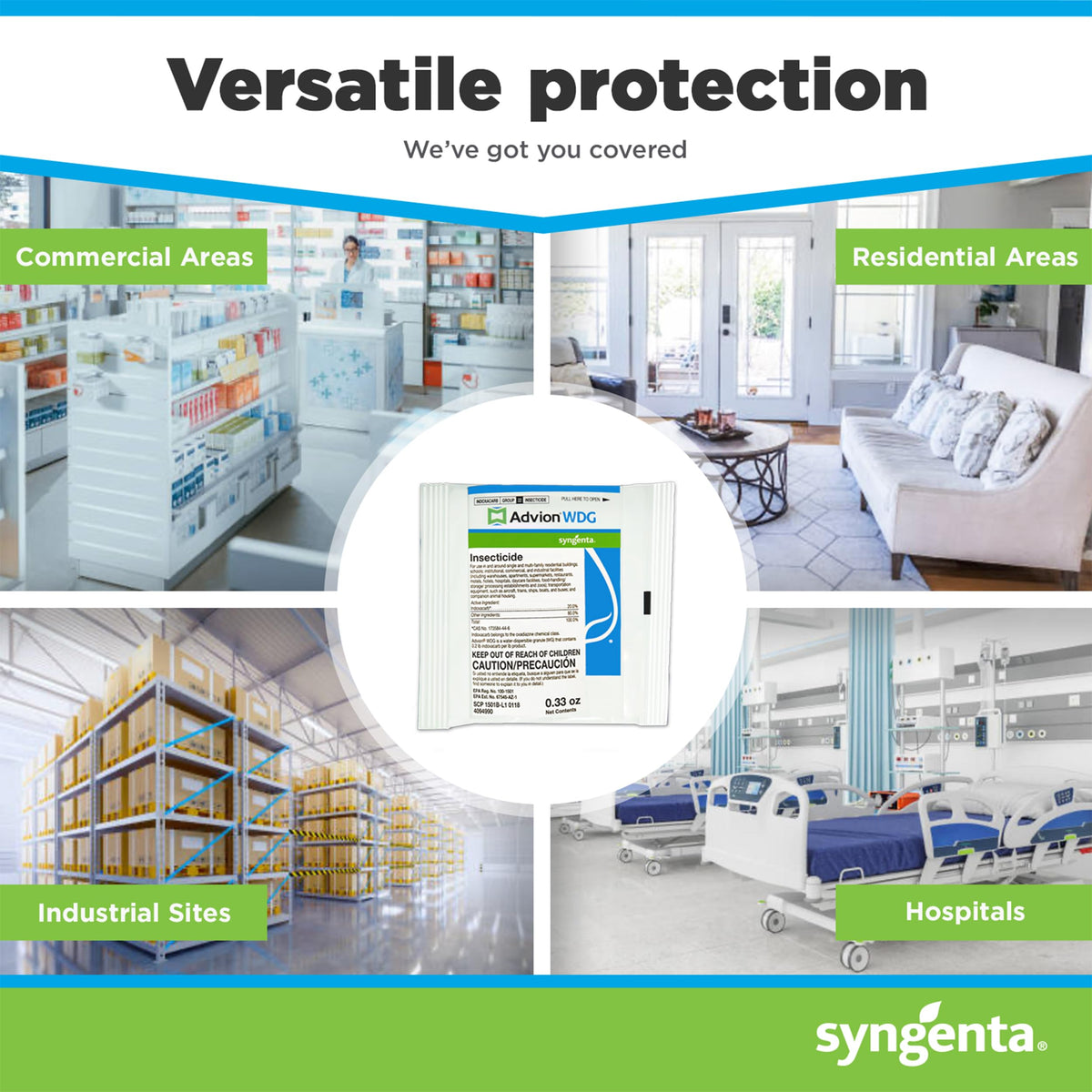 Syngenta Advion WDG protects kitchens and facilities with flexible pest control.