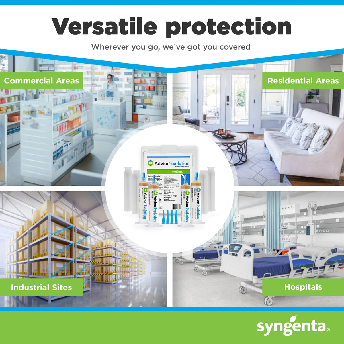 Syngenta Evolution gel used in kitchens and bathrooms to target roaches